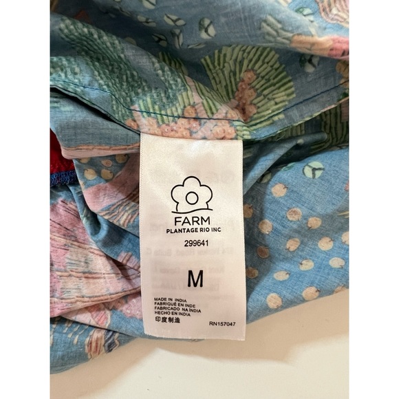 FARM RIO Cross-Stitch Embroidered Tiered Cotton Minidress - Picture 4 of 10